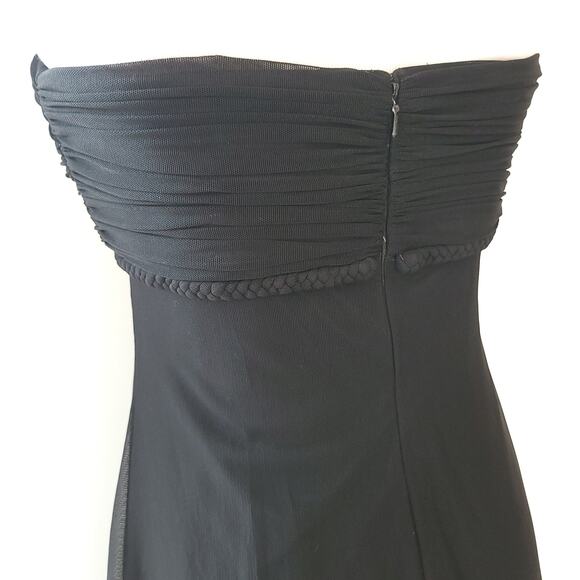WHBM Strapless Cocktail Party Dress Black Halter Neck Empire Waist 4 - Picture 9 of 12